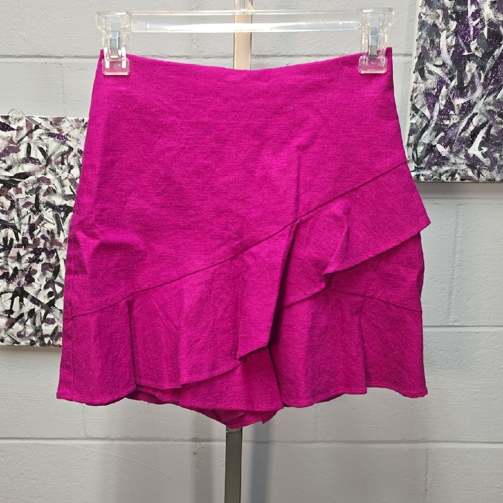 Express Fuchsia Asymmetrical Skirt
